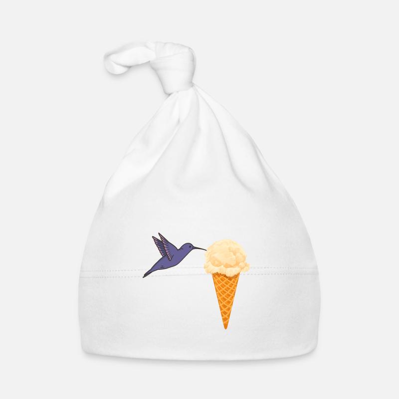 Der Eisvogel liebt leckeres Eis Baby Bio-Mütze