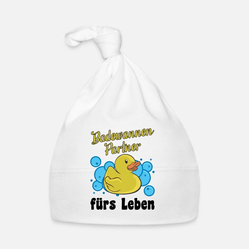 Badewannen Partner Gummiente Badeente Gelbe Ente Baby Bio-Mütze