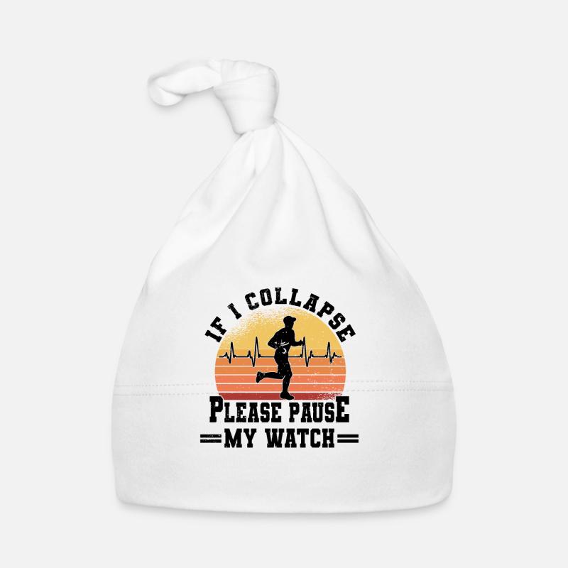 Marathon Runners Running Half Marathon Saying Organic Baby Cap