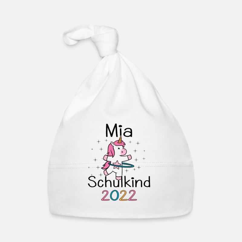 Einschulung 2022 Mia Einhorn Erstklässler 2022 Baby Bio-Mütze