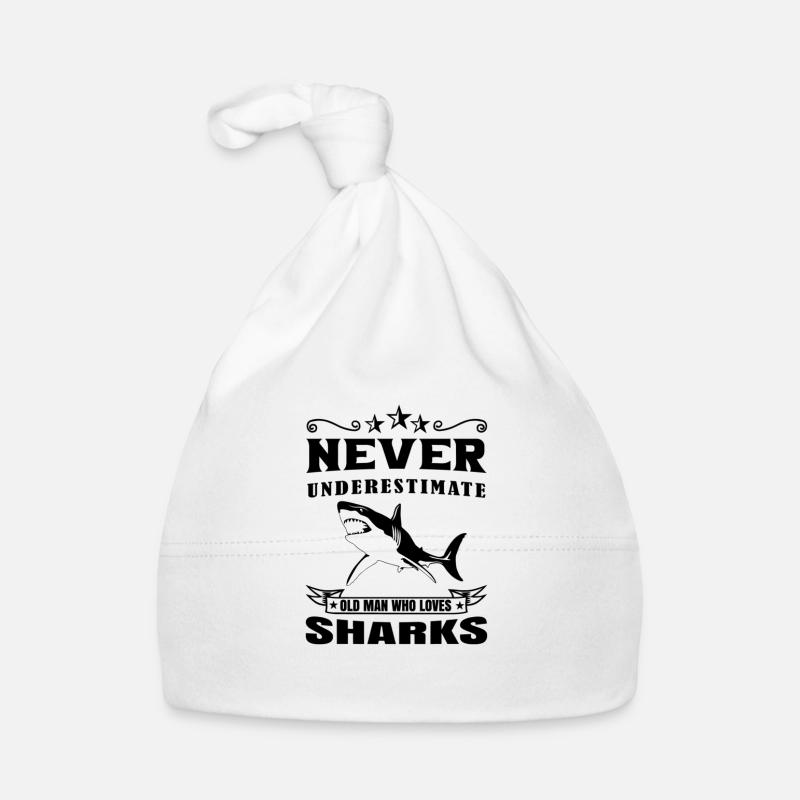 Shark, Great White Shark, Sharks, Megalodon, Shark, Hammerhead Shark Organic Baby Cap