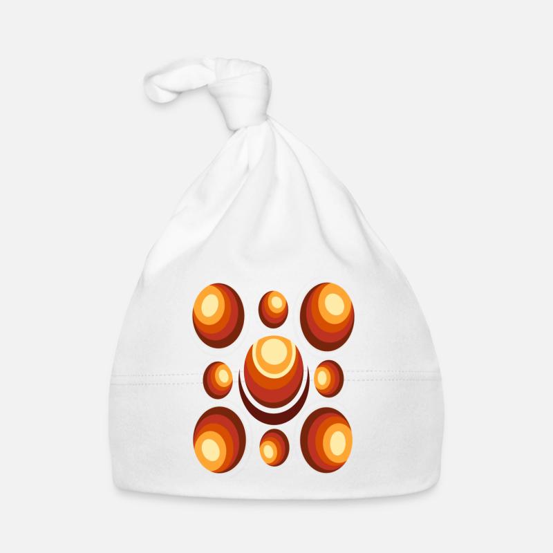 70s Wallpaper Pattern Retro Circle Pattern Organic Baby Cap