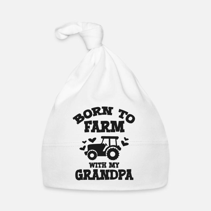 Born to become a farmer Farmer Farmer Organic Baby Cap