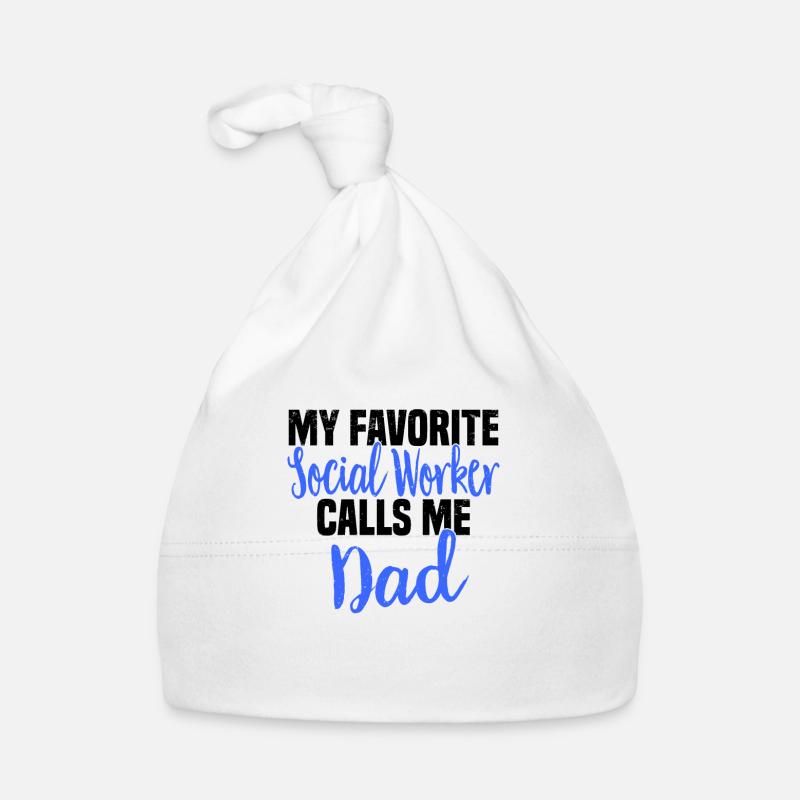 Social Work Social Work Social Work Dad Organic Baby Cap