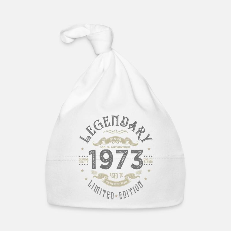 1973 Anniversaire legendary since 1973 Bonnet bio Bébé