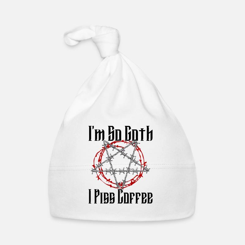 Satan Beelzebub Devil Gothic Pentagram Mystical Organic Baby Cap