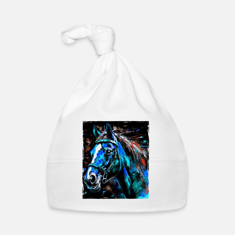 Portrait de cheval Bonnet bio Bébé