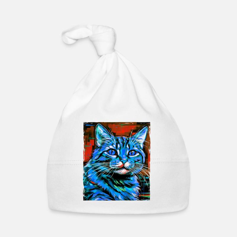 Portrait de chat Bonnet bio Bébé