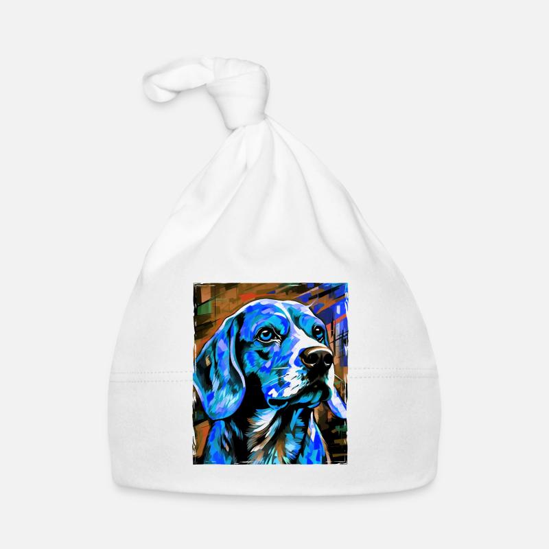 Portrait de chien beagle Bonnet bio Bébé