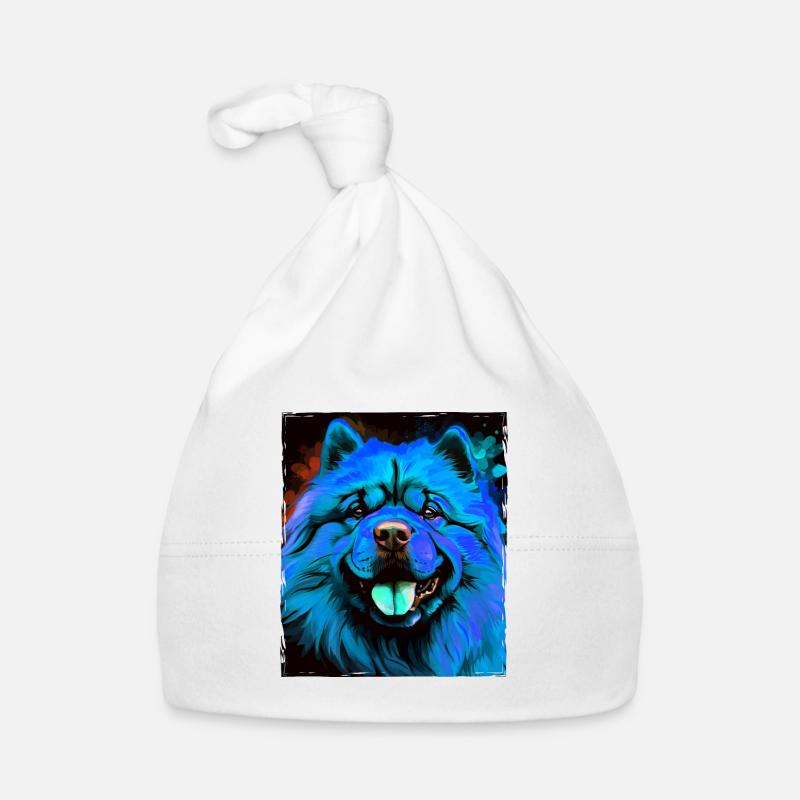 Chow Chow Hund Porträt Baby Bio-Mütze