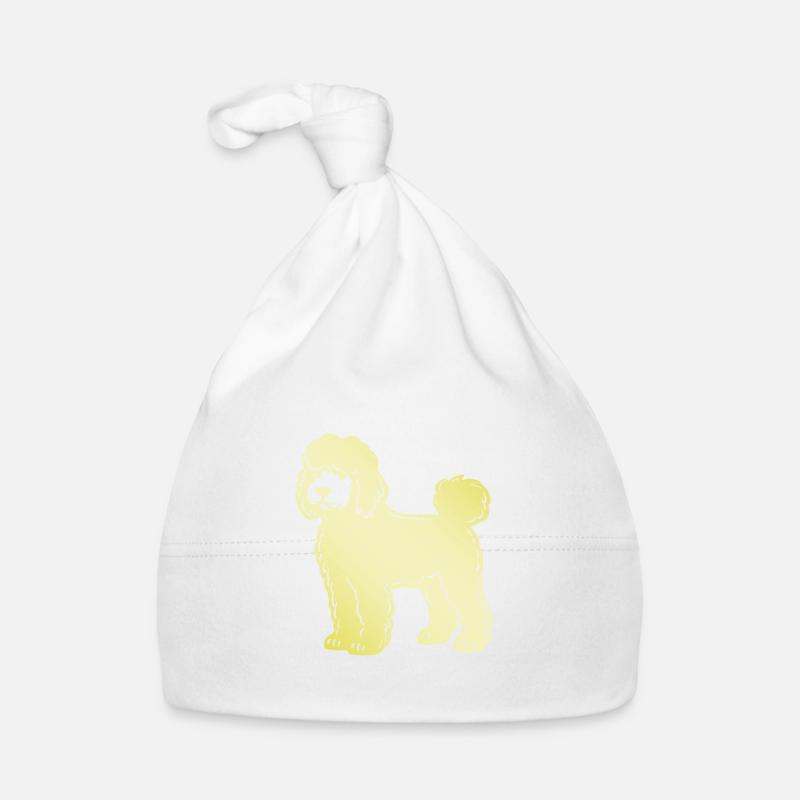 Silhouette de chien caniche Bonnet bio Bébé