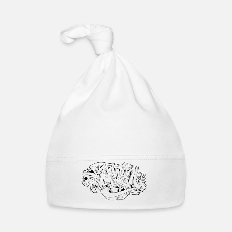 Graffiti - moment - Bonnet bio Bébé - blanc