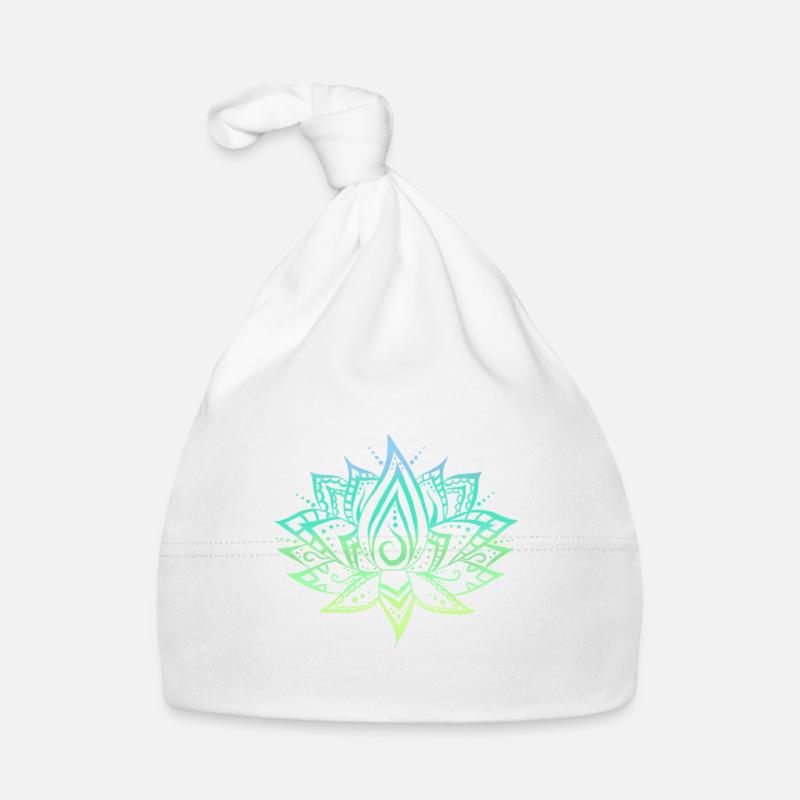 lotus couleurs pastel Bonnet bio Bébé