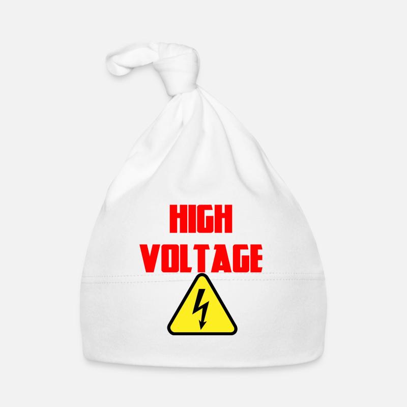 High voltage a high intensity logo Organic Baby Cap