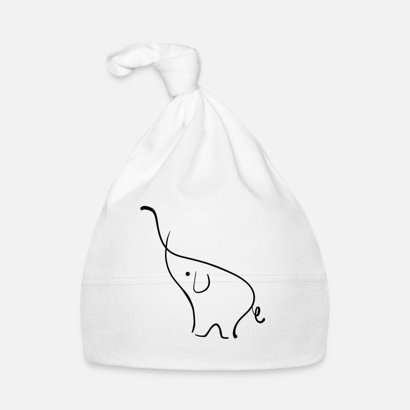 Elefant - Baby Bio-Mütze - Weiß