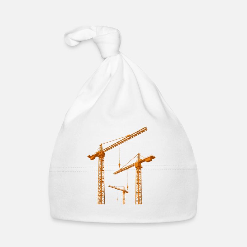 Construction cranes, construction site, industry Organic Baby Cap