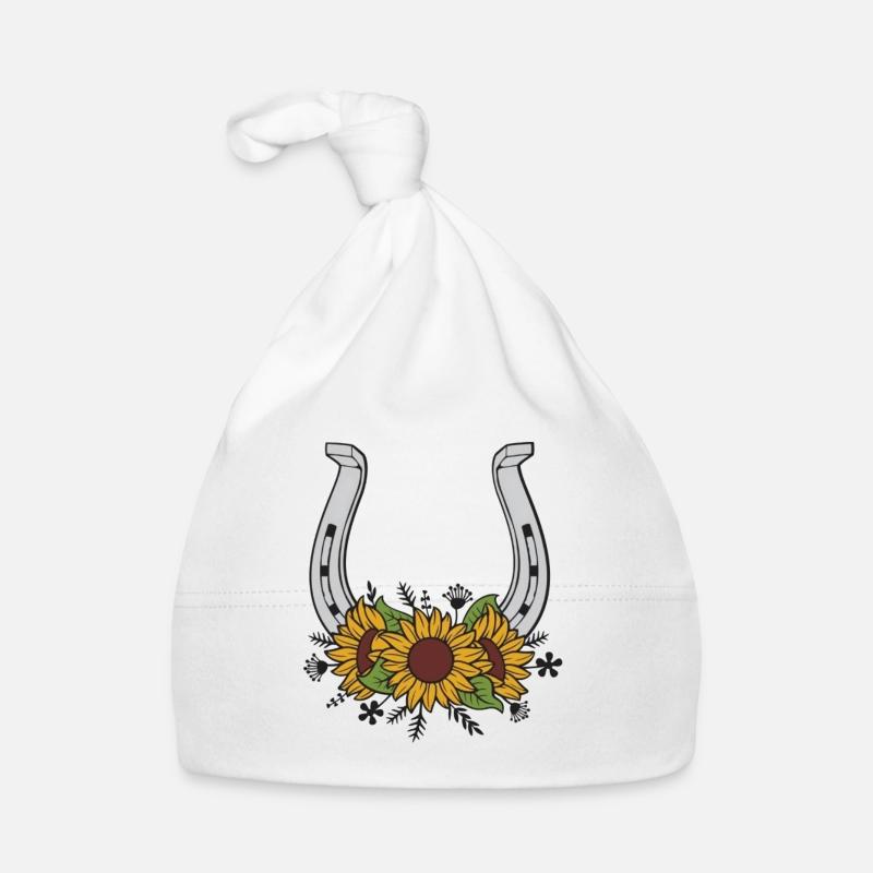 Sonnenblumen Hufeisen Muster Baby Bio-Mütze