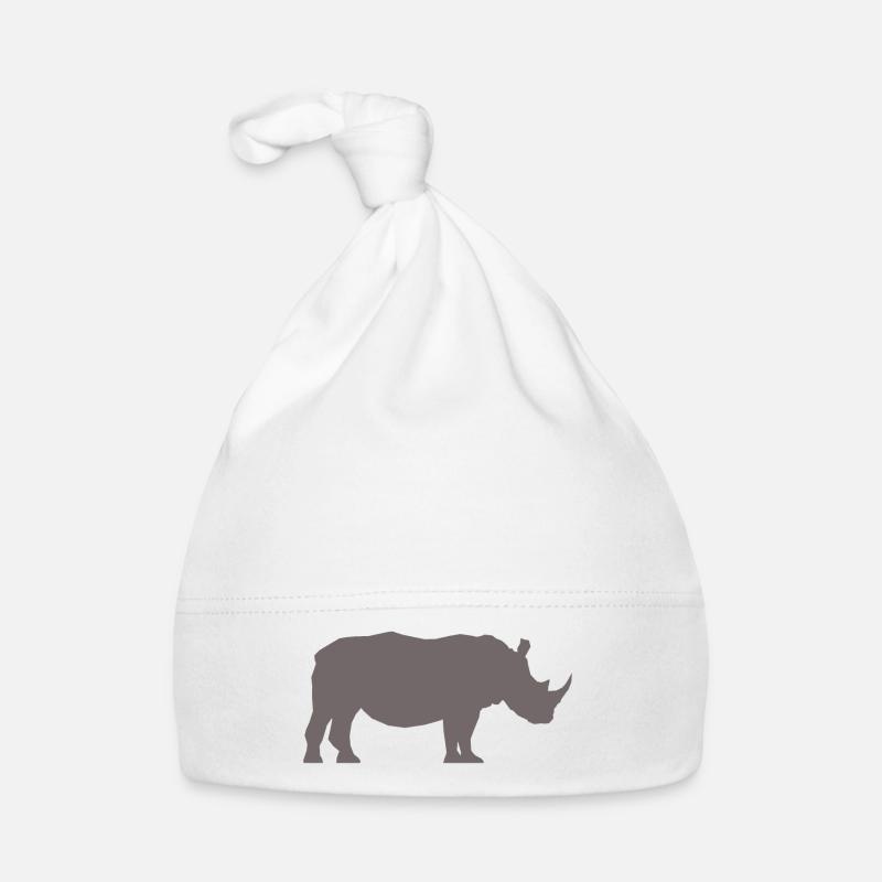 Rhino Profile Grey Organic Baby Cap