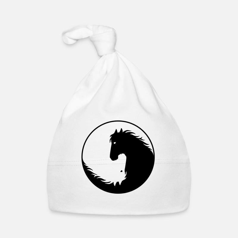Pferde Yin Yang Baby Bio-Mütze