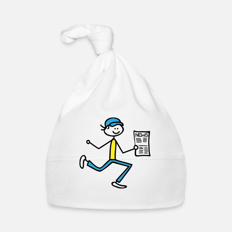 Man with newspaper Organic Baby Cap