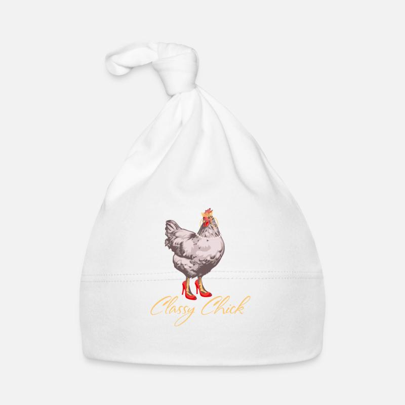Poulet Classy Drôle Poulet Mignon Poulet Humour Poulet Bonnet bio Bébé