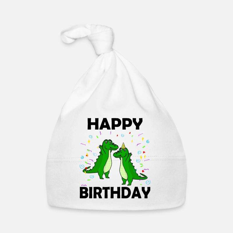 Happy Birthday Aligator Baby Bio-Mütze