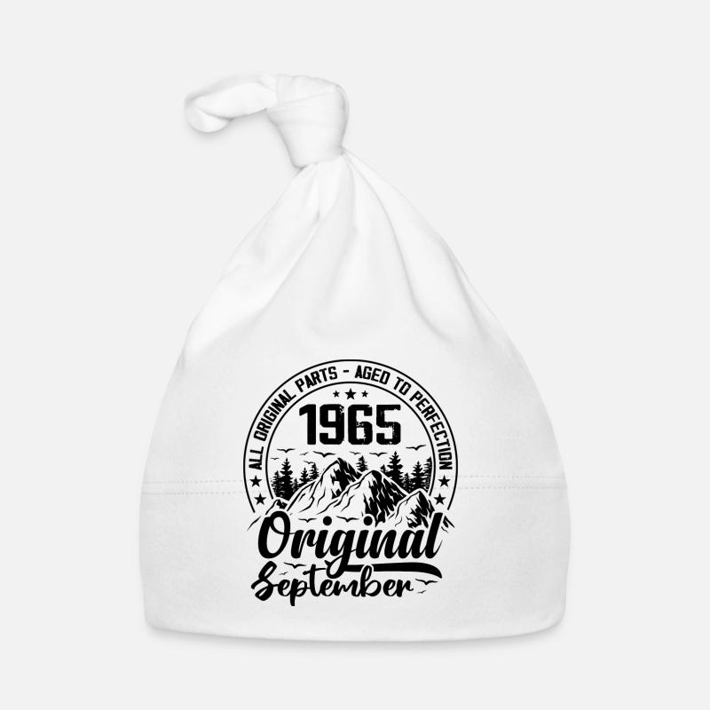 1965 September Original 59 Years Anniversary Gift Organic Baby Cap