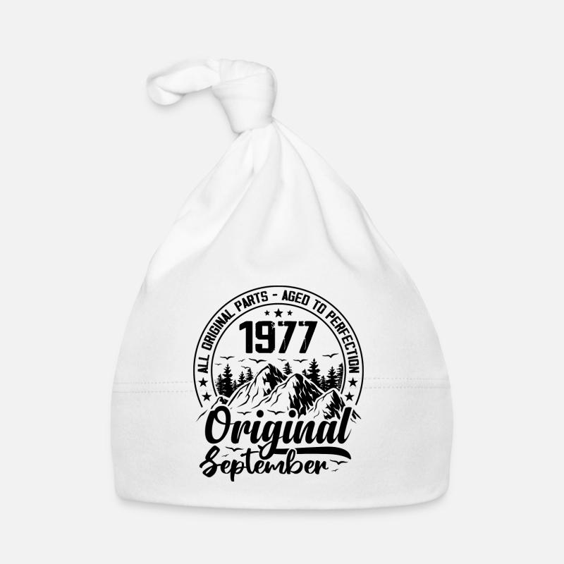 1977 September Original 47 Jahre Geburtstagsgeschenk Baby Bio-Mütze