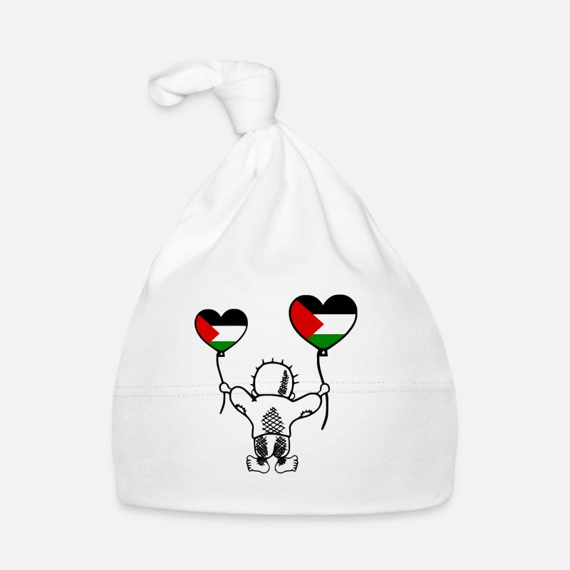Free palestine handala - Bonnet bio Bébé - blanc