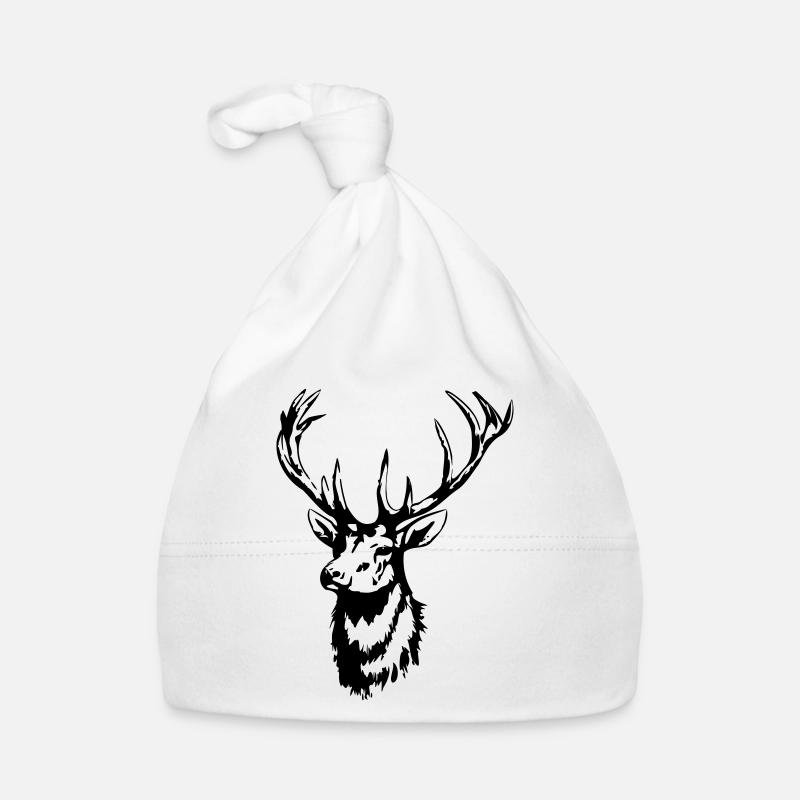 HIRSCH - HIRSCHKOPF - HIRSCHGEWEIH Baby Bio-Mütze