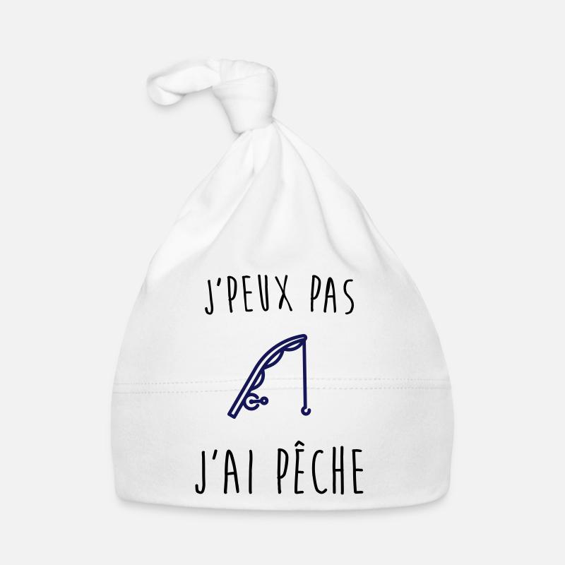 j'peux pas j'ai peche - Bonnet bio Bébé - blanc