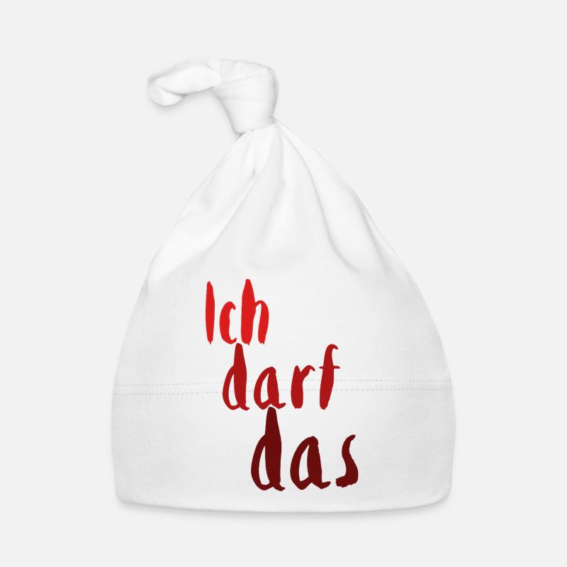 Ich darf das rot1 Baby Bio-Mütze