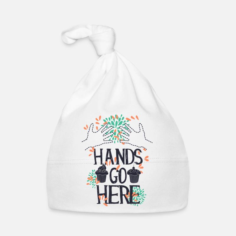 Hands go here CUPCAKE Organic Baby Cap