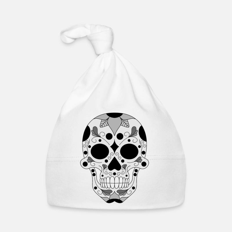 calavera schwarze Version Baby Bio-Mütze