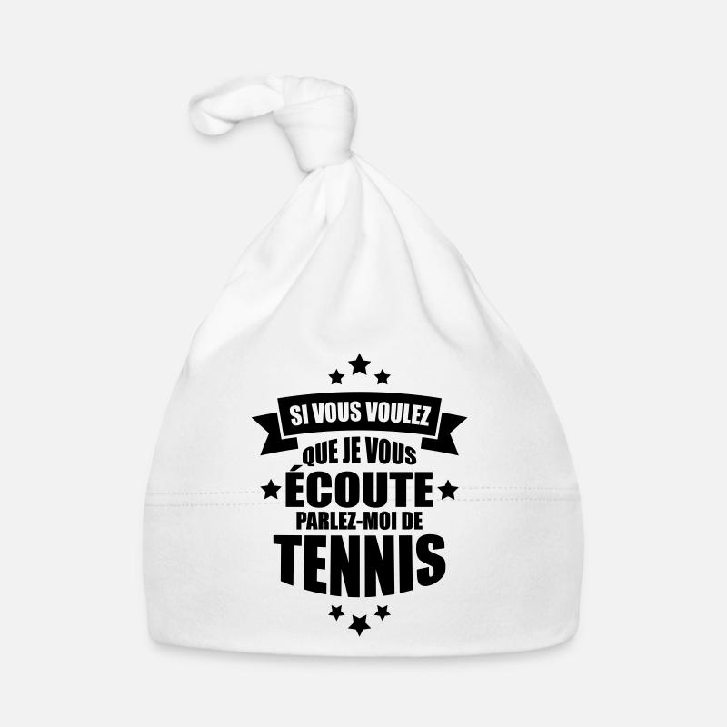 parlez-moi de tennis - Bonnet bio Bébé - blanc