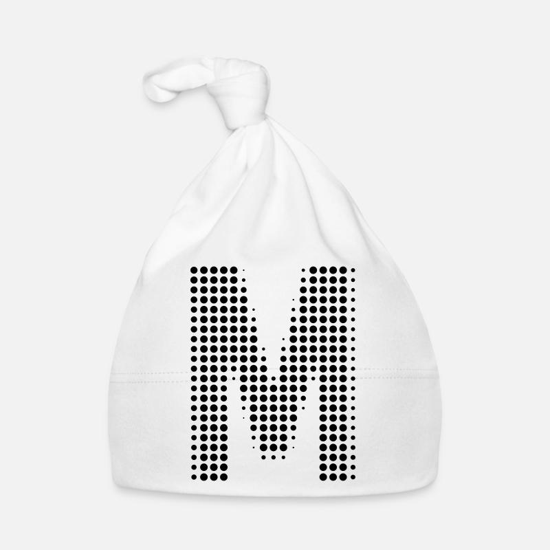 Lettre m cadeau points lettre initiale cadeau Bonnet bio Bébé