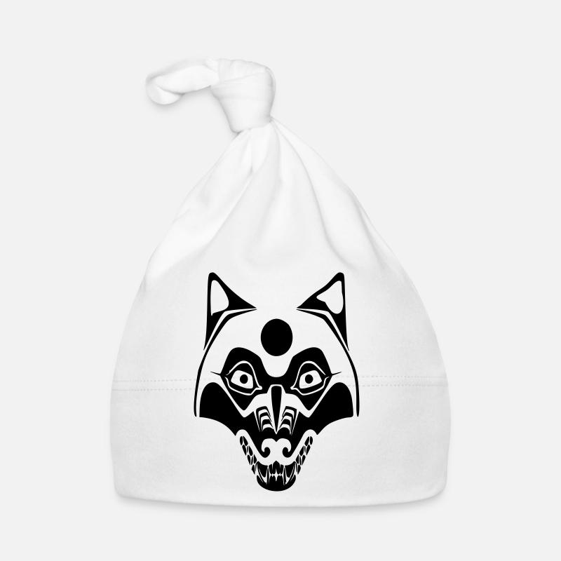 loup - masque-lune Bonnet bio Bébé