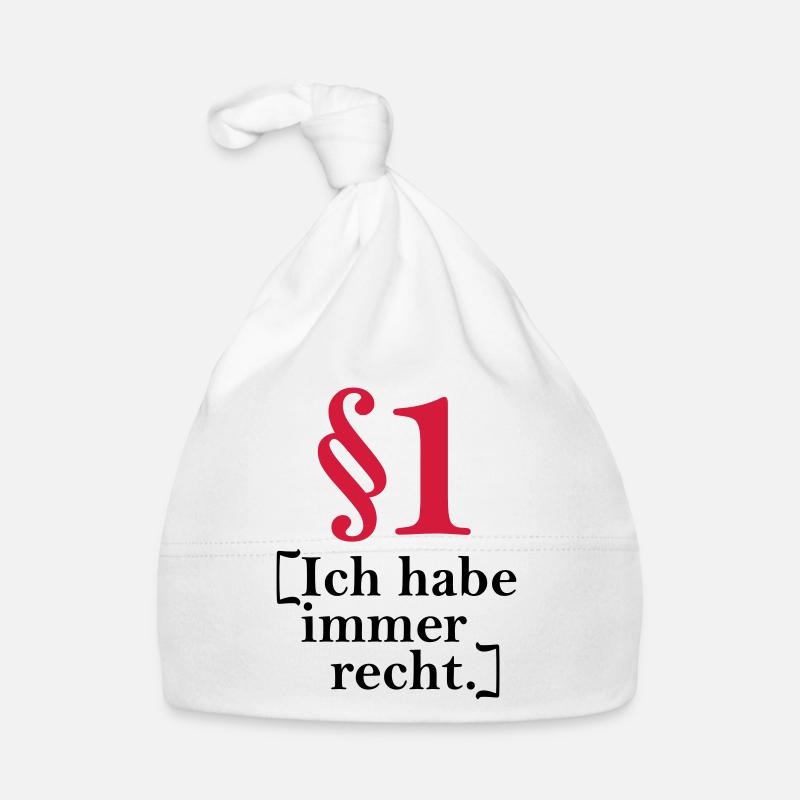 § 1 j'ai toujours raison. Bonnet bio Bébé