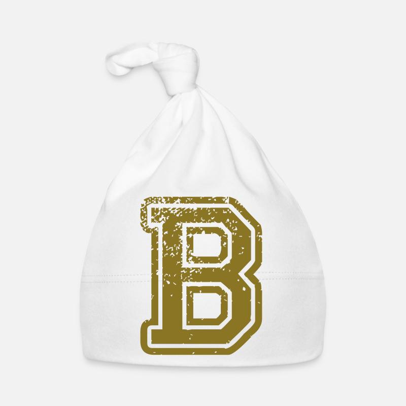 B - Buchstabe Baby Bio-Mütze