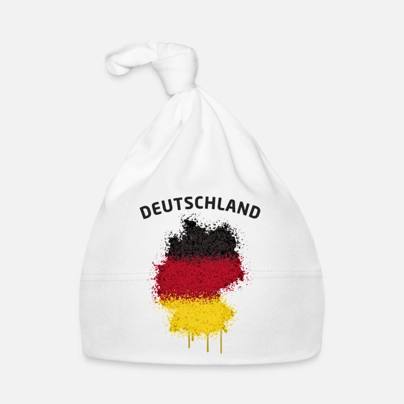 Germany Map flag graffiti text Organic Baby Cap