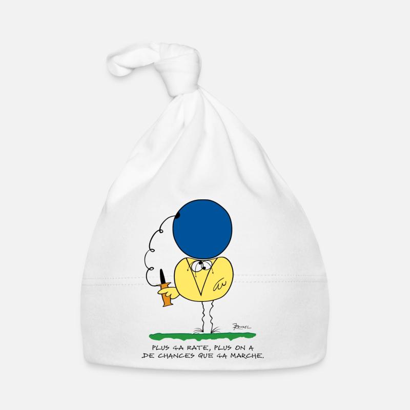 Plus ça rate, plus ça marche - Bonnet bio Bébé - blanc