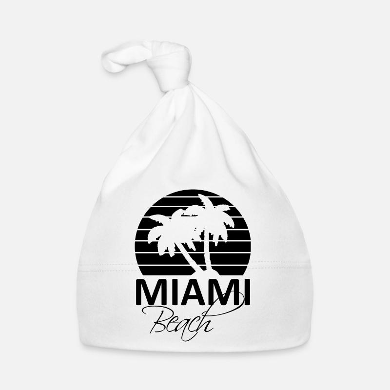 miami beach - Baby Bio-Mütze - Weiß