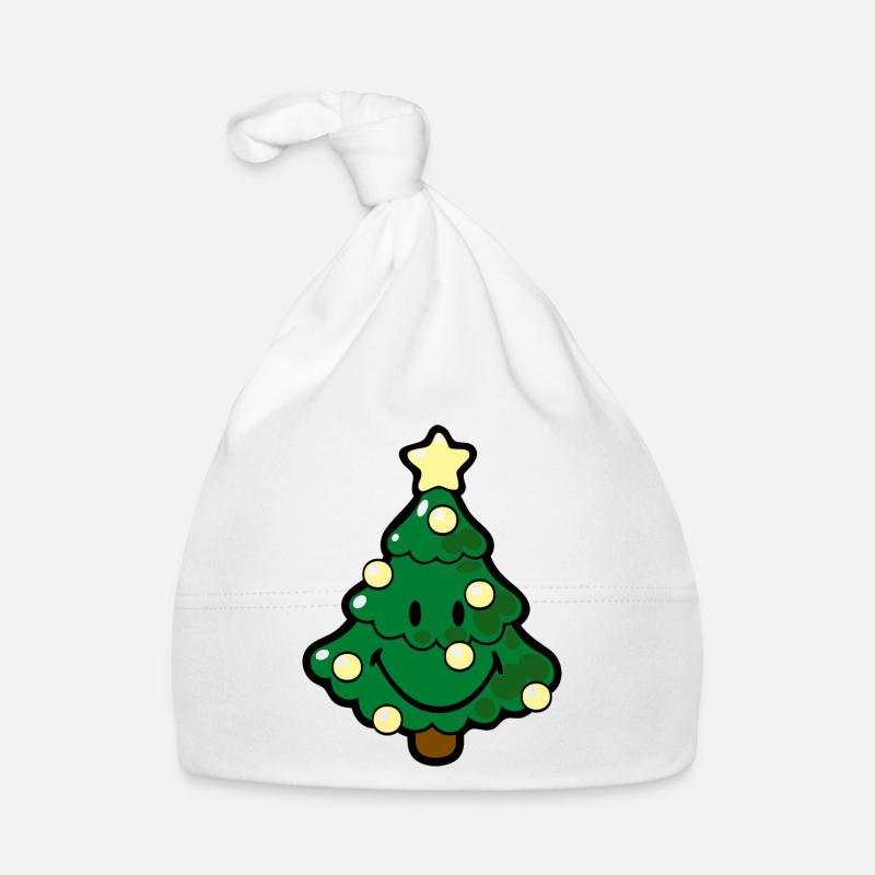 Smiley Christmas Tree Bonnet bio Bébé