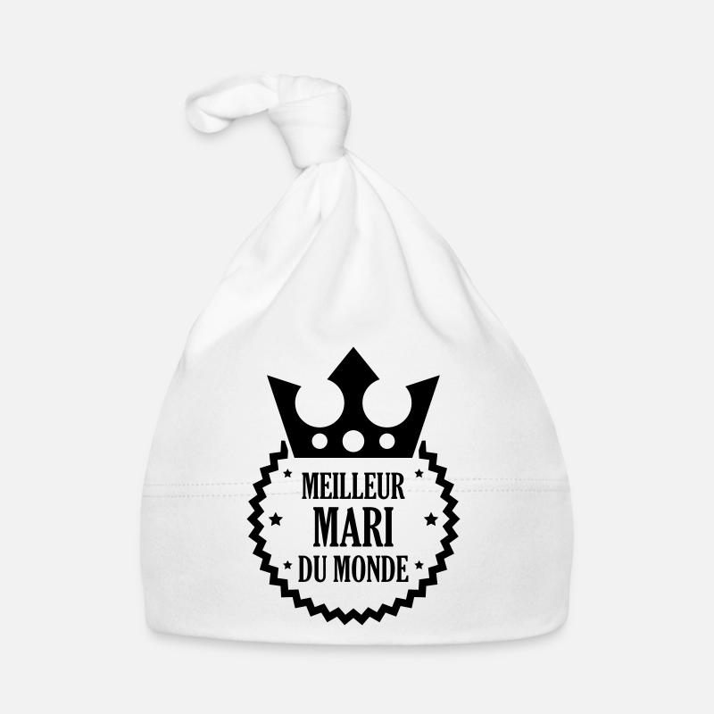 Mariage Amour Marié Mariée EJG EVJF Mari Femme Bonnet bio Bébé