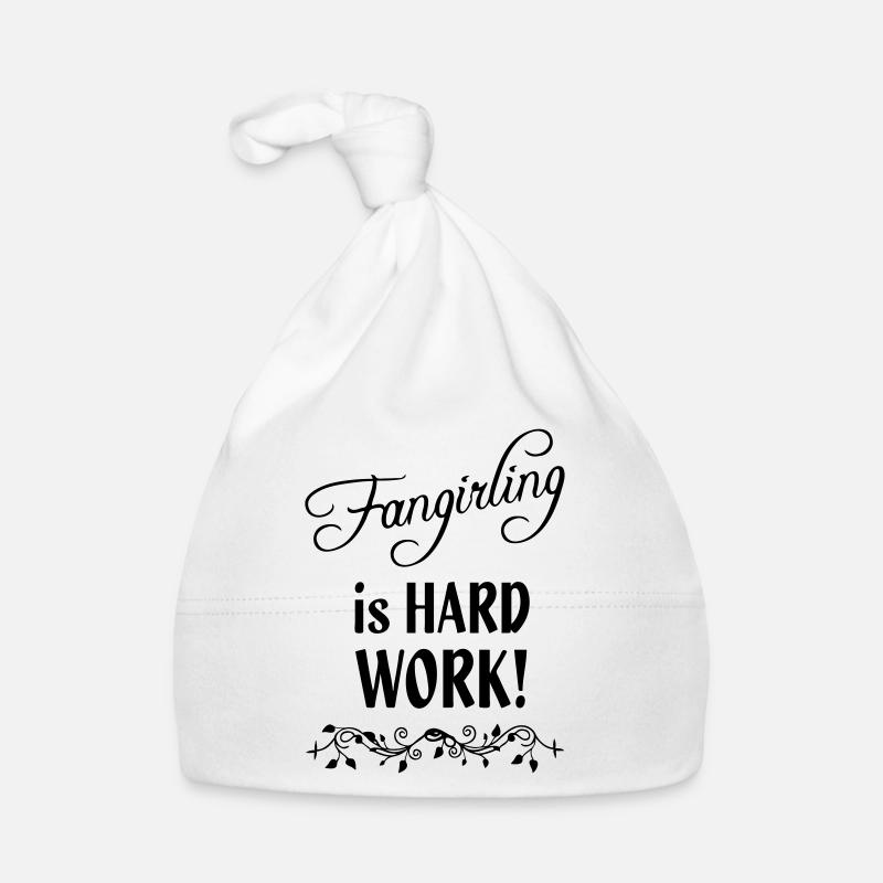 Fangirling is hard work Organic Baby Cap