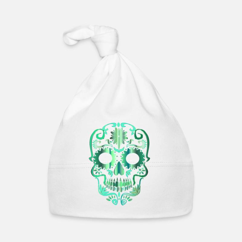 Skull - Baby Bio-Mütze - Weiß