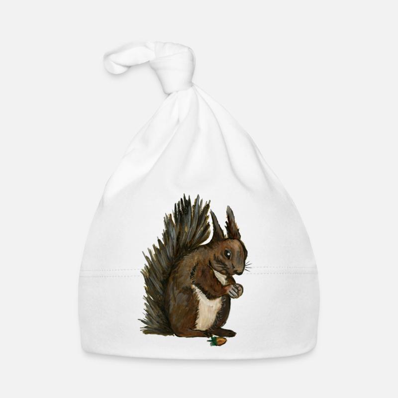 écureuil squirrel eichhörnchen esquilo noisette Bonnet bio Bébé
