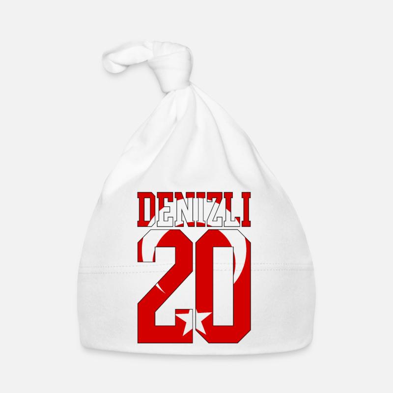 Denizli 20 Drapeau turc Bonnet bio Bébé