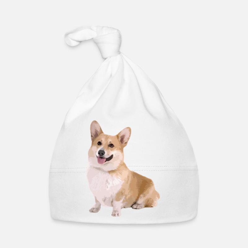 Corgi - Bonnet bio Bébé - blanc
