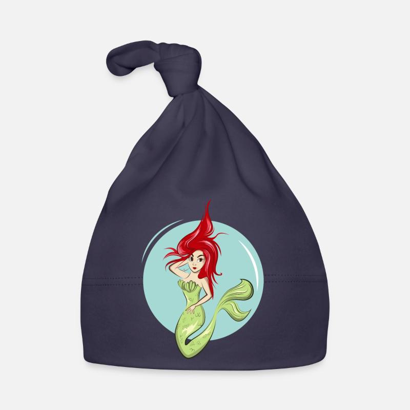 Logo de l’icône de la sirène Logo de l’icône de la sirène Logo du dessin animé Bonnet bio Bébé